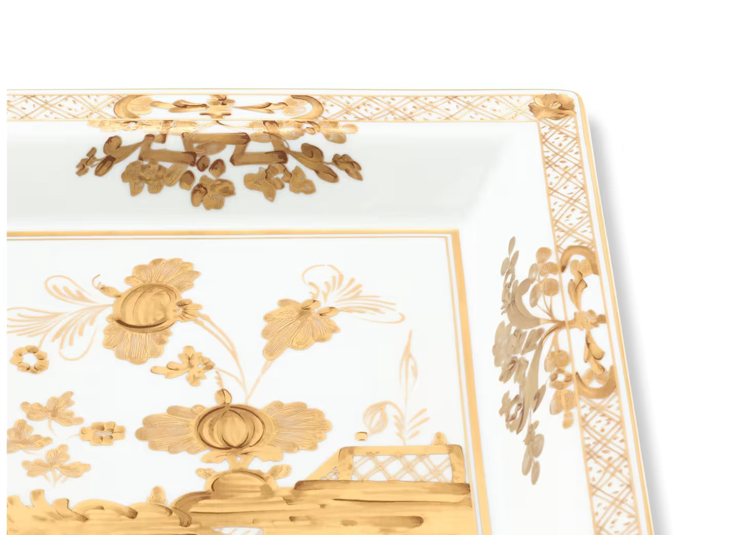 Oriente Italiano Aurum Square Tray by Ginori 1735