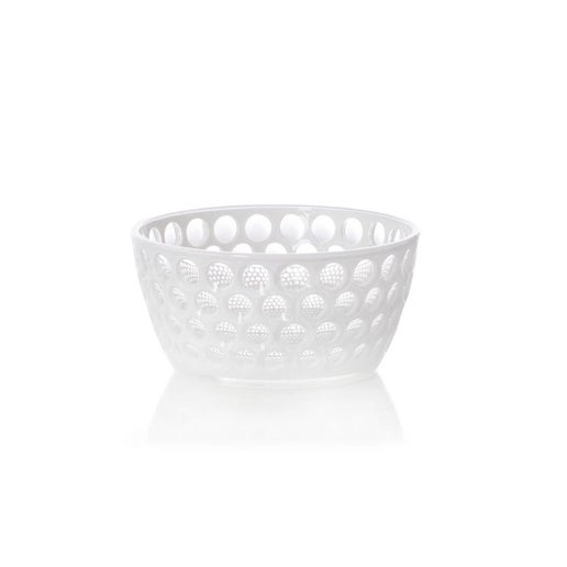 White Acrylic Bubble Cereal Bowl