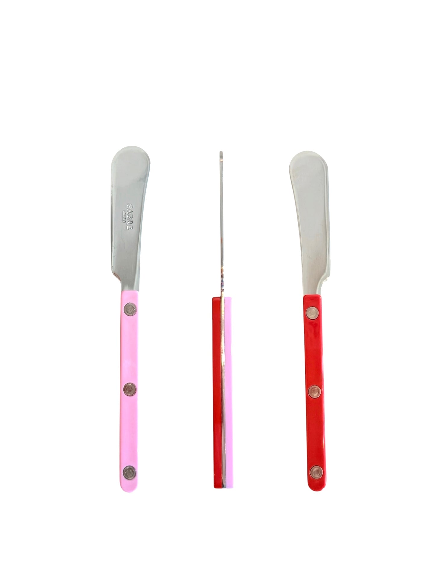 Sabre Bistrot Butter Spreader- Pink & Red Bicolor