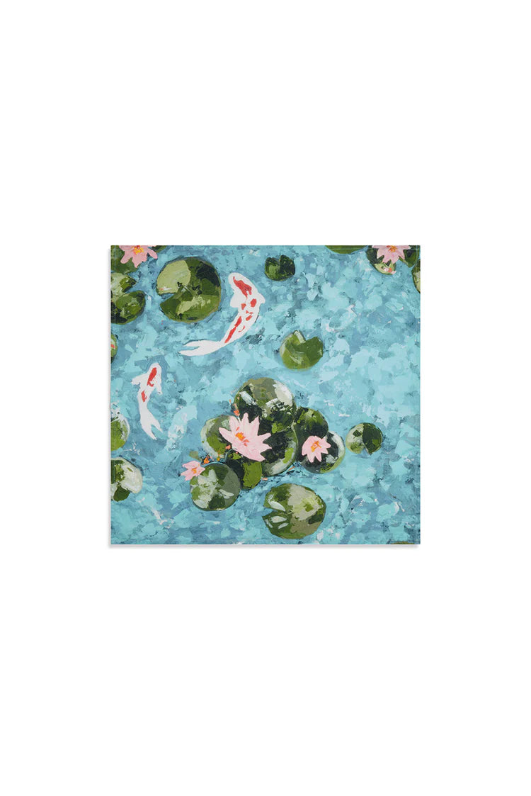 Water Lily Linen Napkin Set of 4