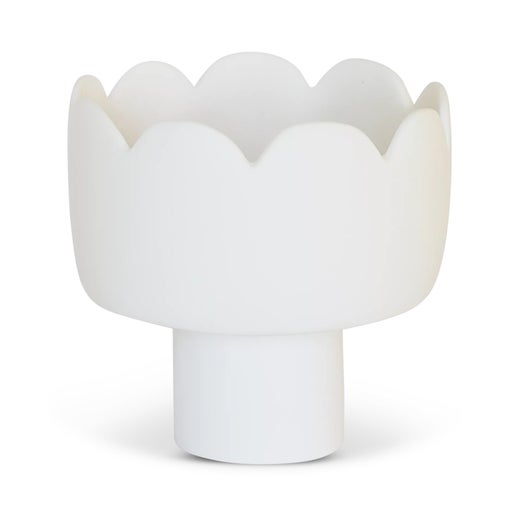 Fleur Small Footed Bowl White