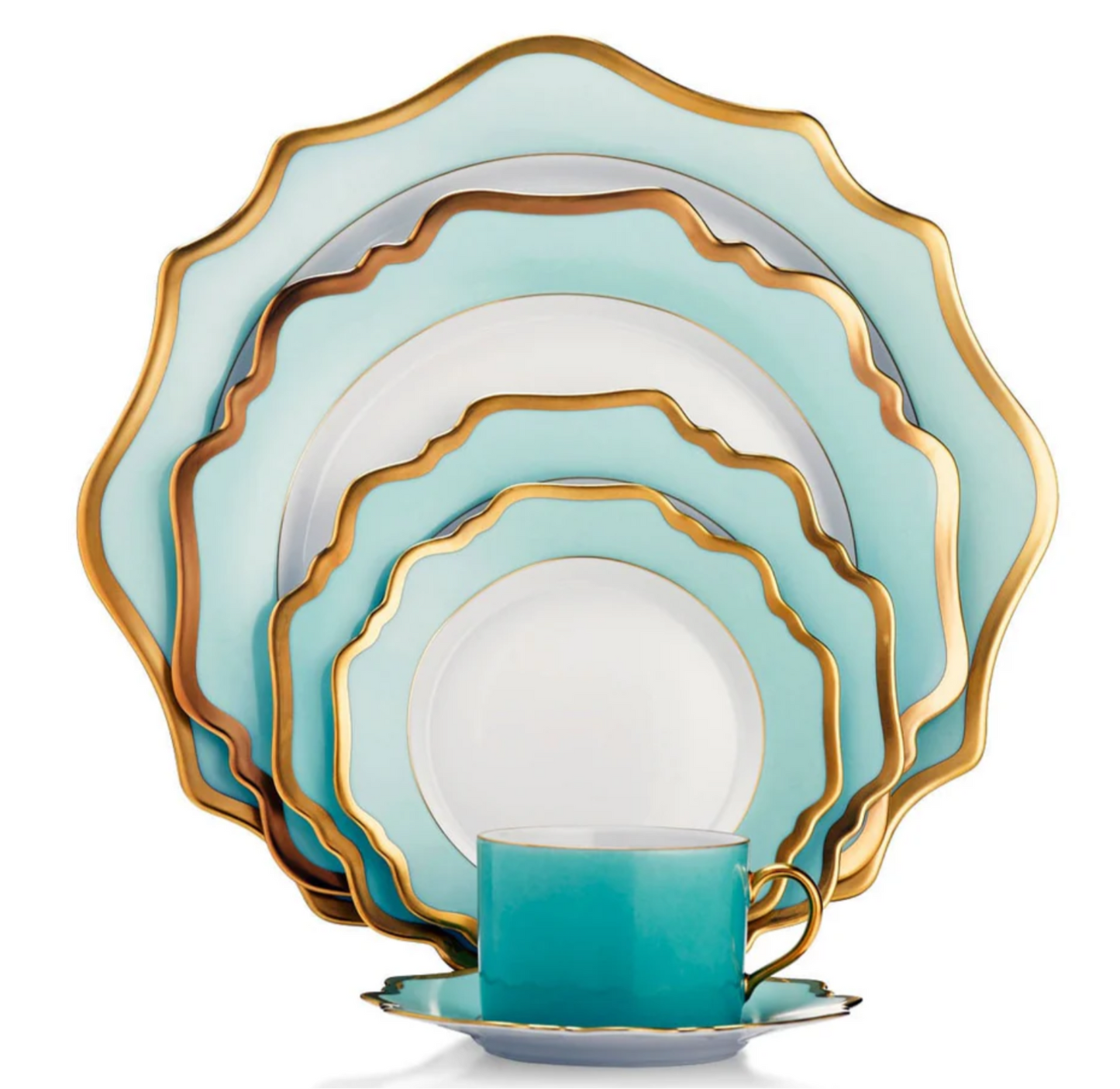 Anna Weatherly Anna's Palette Aqua Salad Plate