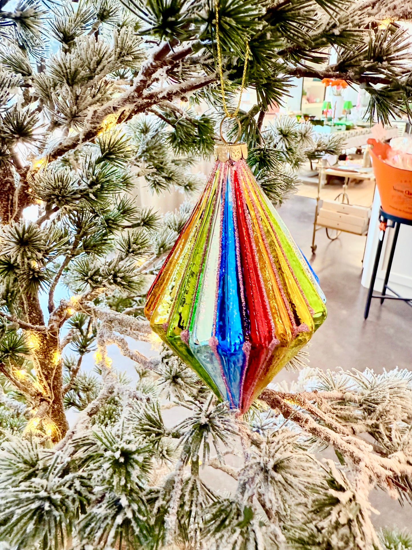 Rainbow Glass Ornament