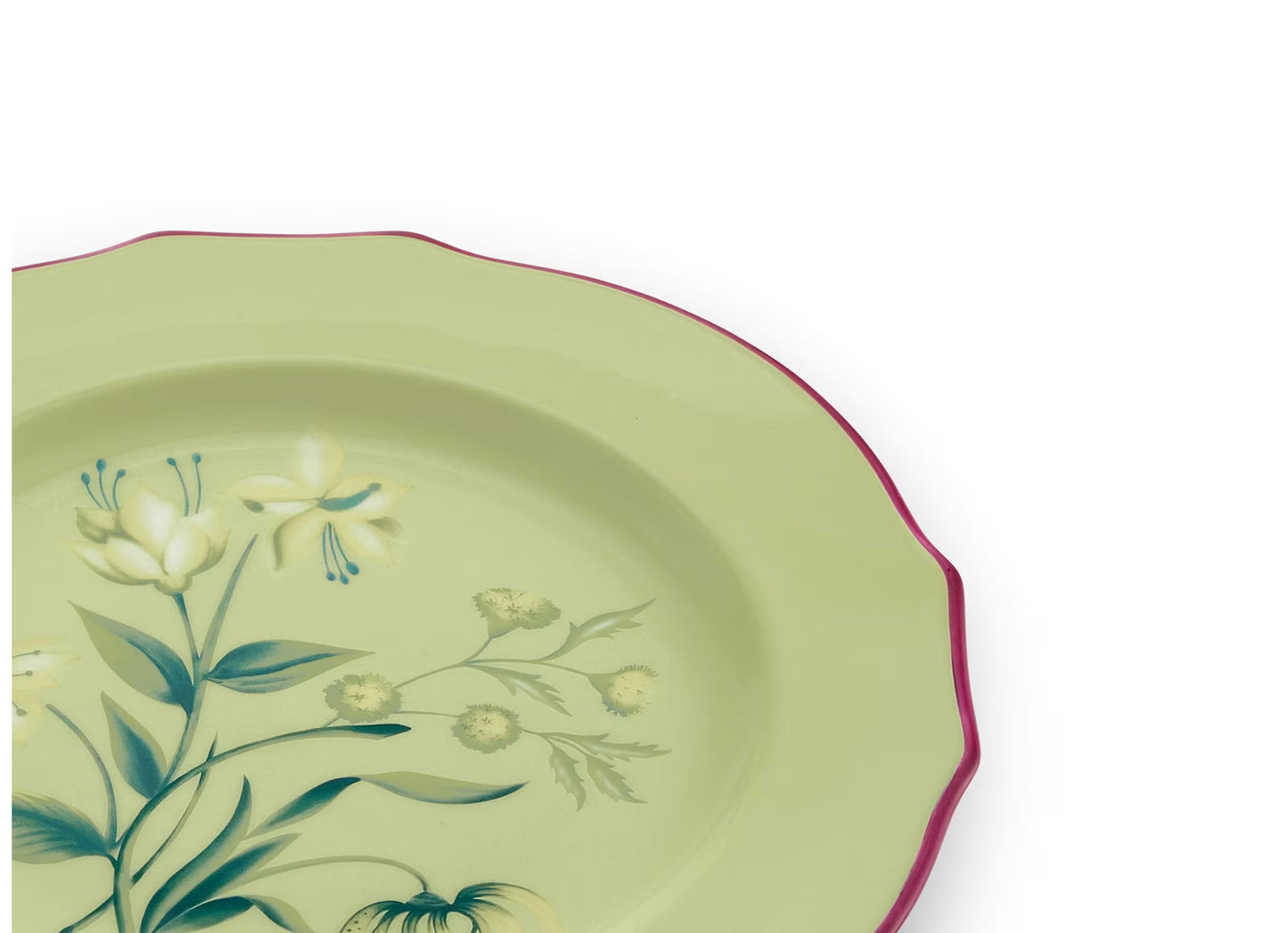 Florenza Acanto Green Dessert Plate by Ginori 1735