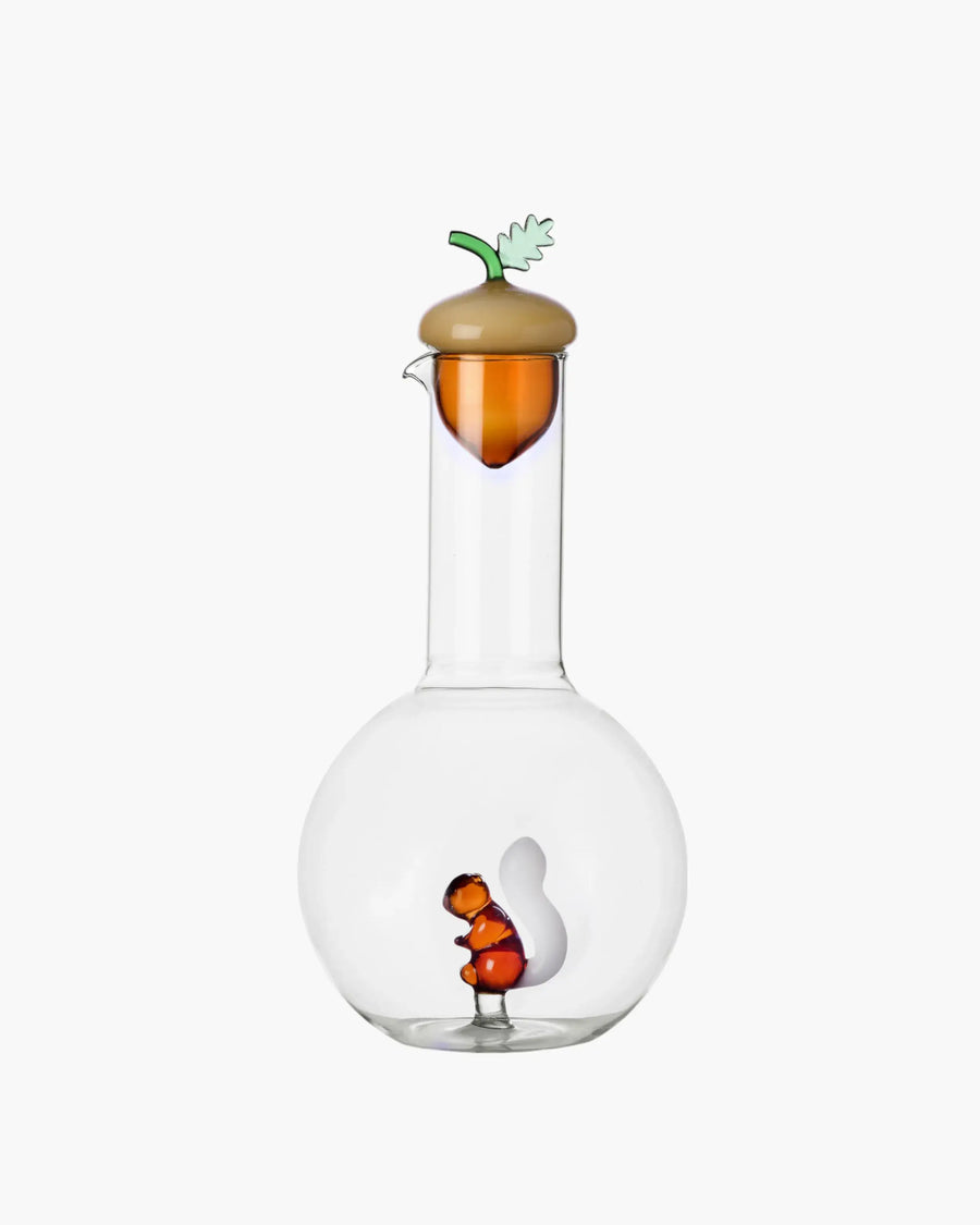 Squirrel and acorn decanter