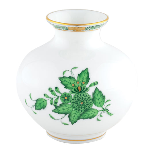 Herend Chinese Bouquet Green Round Vase