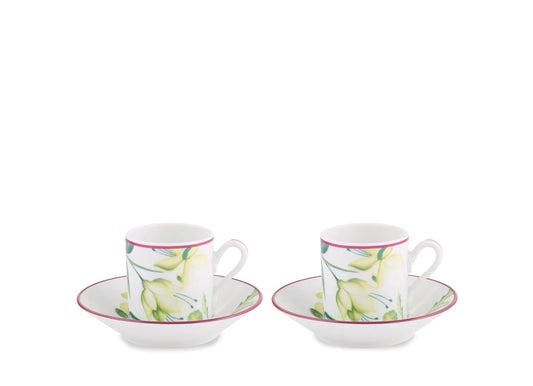 Florenza Acanto Espresso Set for 2 by Ginori 1735