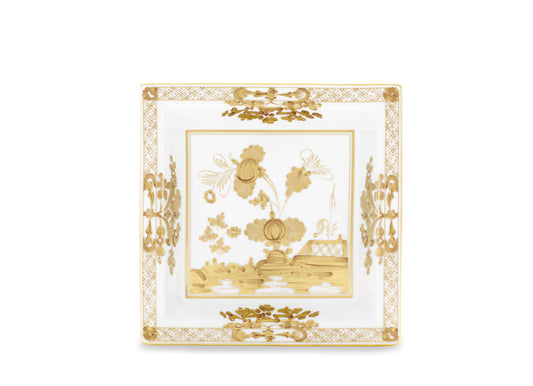 Oriente Italiano Aurum Square Tray by Ginori 1735