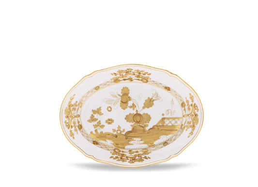 Oriente Italiano Aurum Oval Platter by Ginori 1735