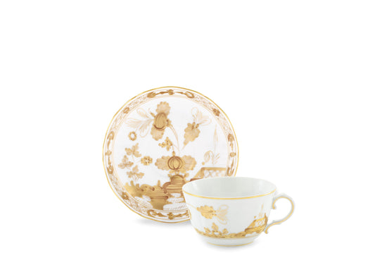 Oriente Italiano Aurum Tea Cup & Saucer by Ginori 1735