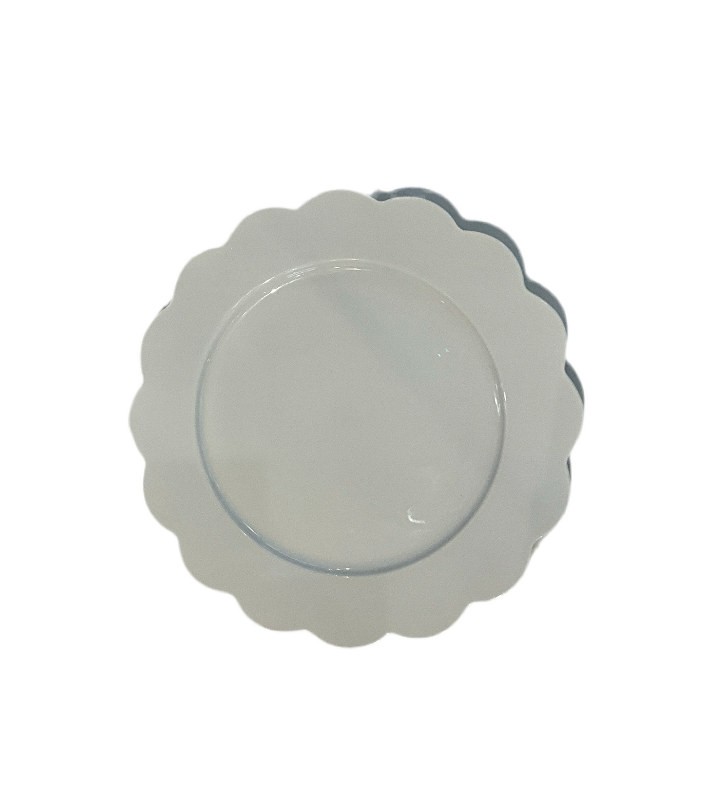 S/4 Scalloped Salad Plates (White)