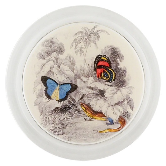 Butterflies with Red Lizard 6" Coaster