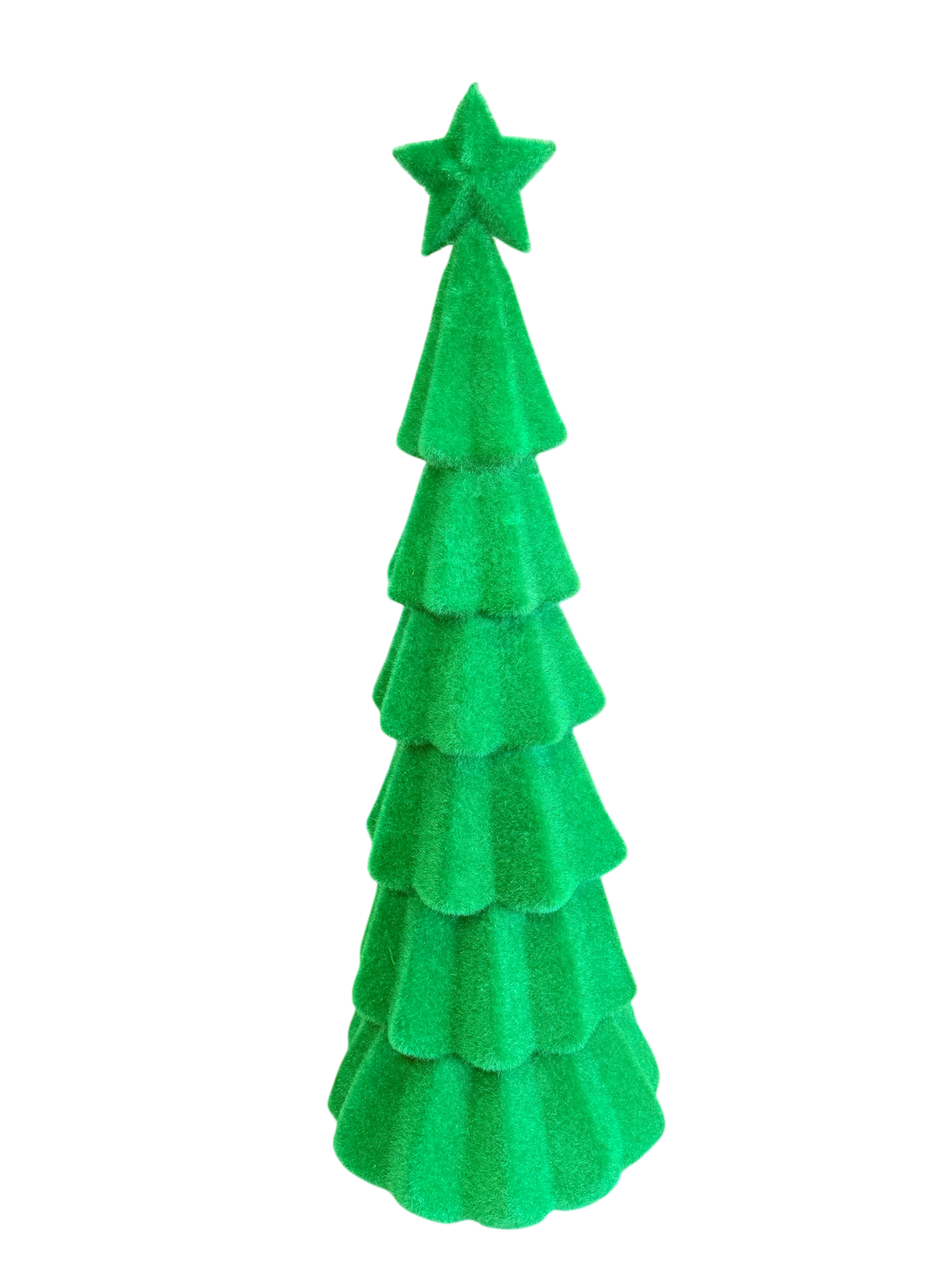 Large Flocked Christmas Tree - Kelly Green