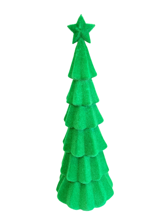Large Flocked Christmas Tree - Kelly Green