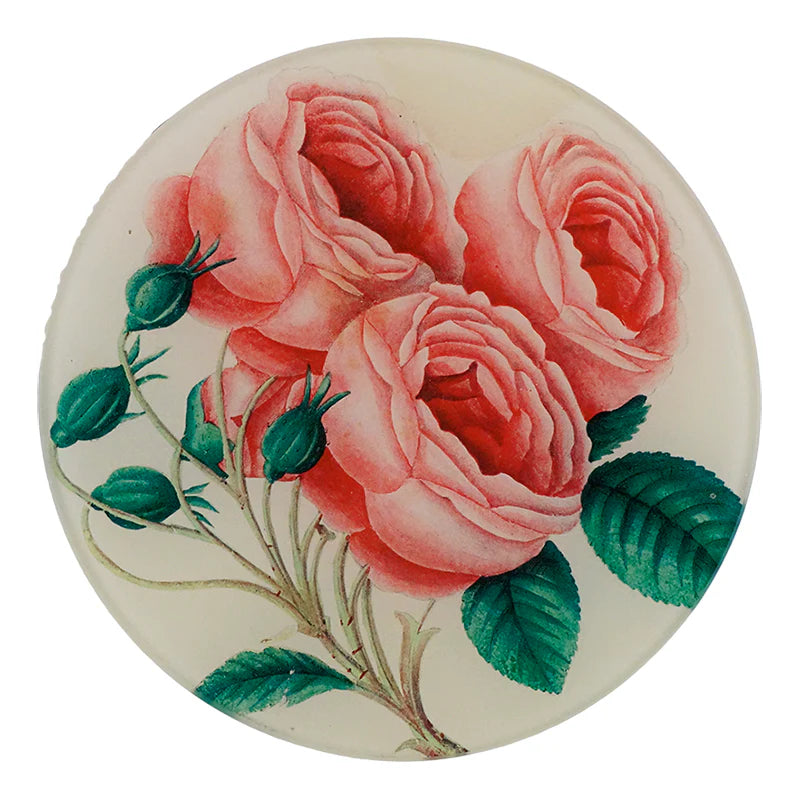 Cascading Rose Round Plate