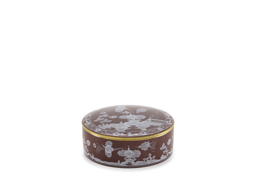 Oriente Italiano Castagna Round Box by Ginori 1735