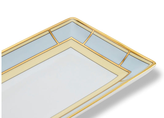 Diva Celeste Rectangular Flat Tray by Ginori 1735