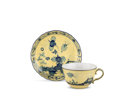 Oriente Italiano Citrino Tea Cup & Saucer by Ginori 1735