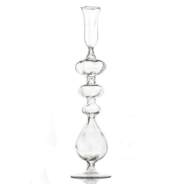 Clear Tall Candlestick