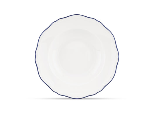 Corona Blue Soup Plate by Ginori 1735