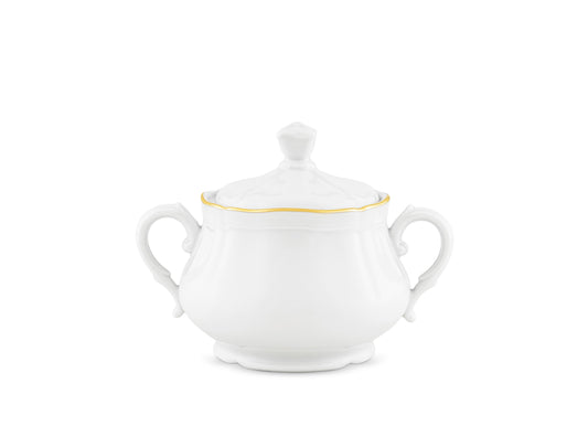 Corona Gold Sugar Bowl by Ginori 1735