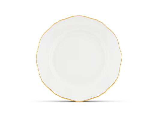 Corona Gold Flat Dinner Plate by Ginori 1735