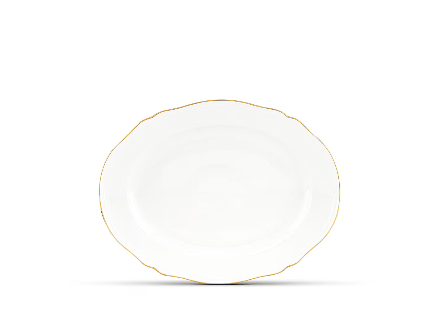Corona Large Gold Oval Platter by Ginori 1735