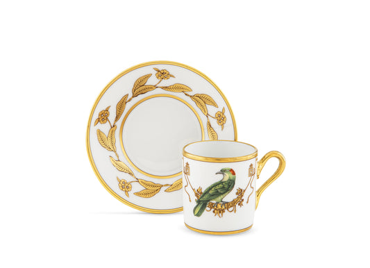 Volière Coucou Didrie Espresso Cup + Saucer by Ginori 1735
