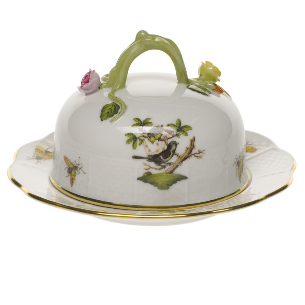 Rothschild Bird Covered Butter Dish