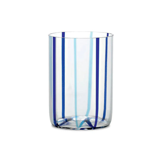 Navy and Blue Striped Tumbler, set of 6