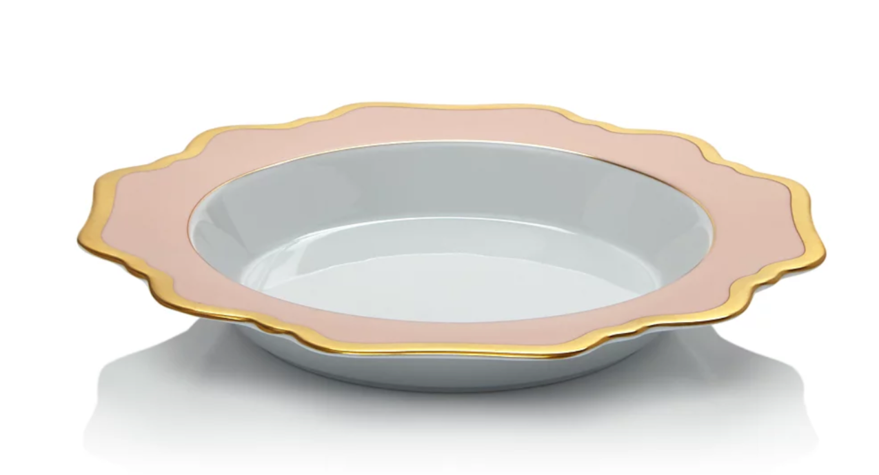 Anna Weatherly Anna's Palette Dusty Rose Soup Plate