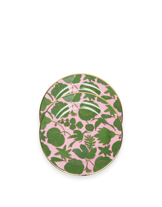 Rosa Verde Dessert Plates Set of 2