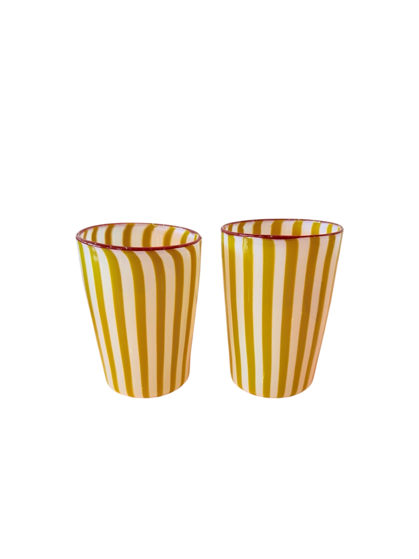 Venetian Ochre Striped Tumbler-Set of 2
