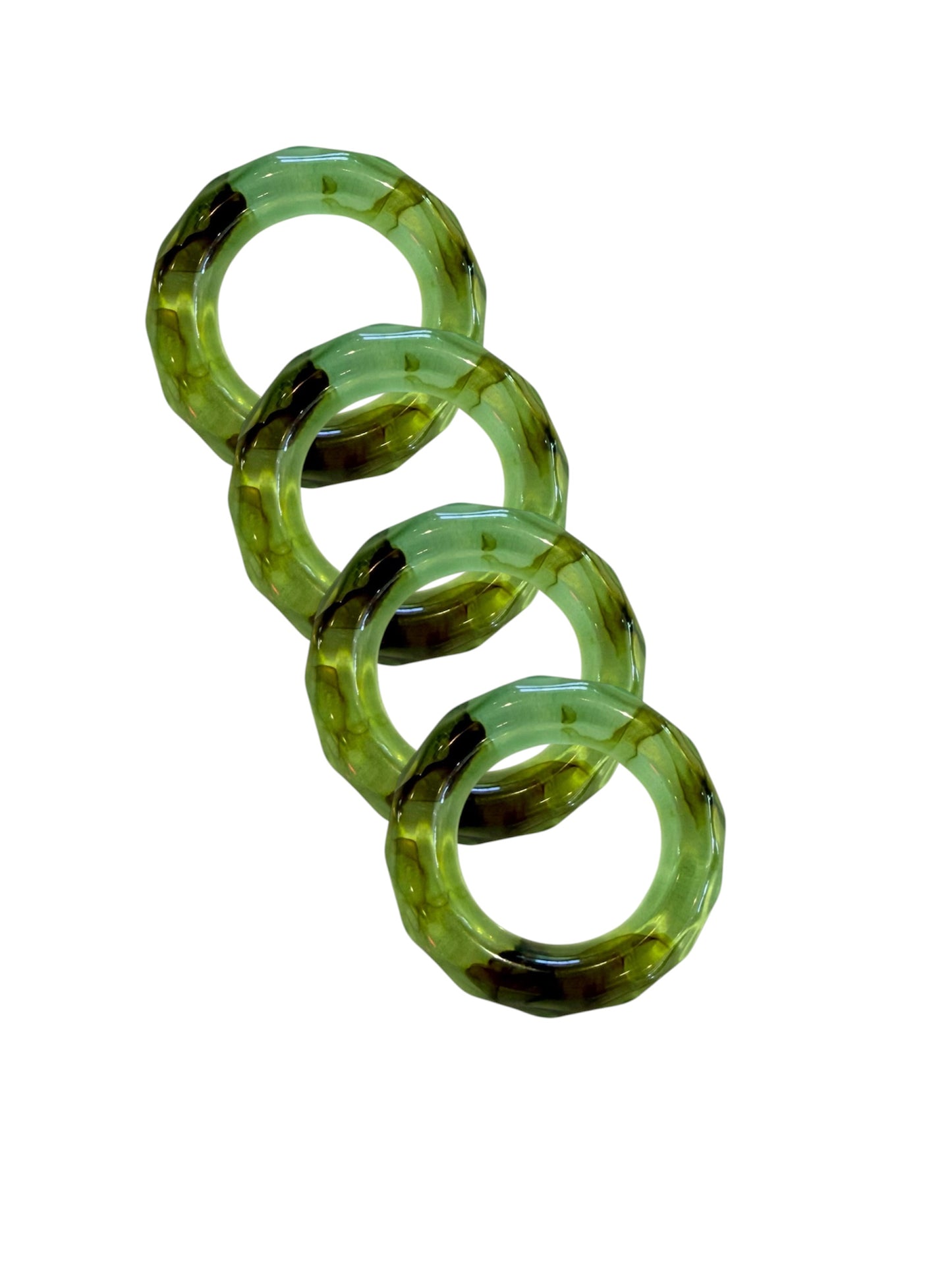 Element Napkin Ring Set - Moss