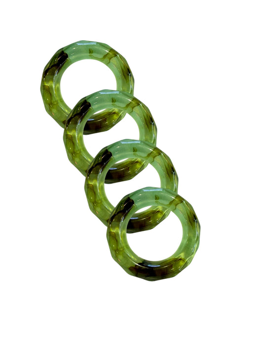 Element Napkin Ring Set - Moss