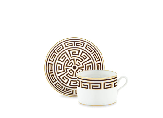 Labirinto Ebano Tea Cup + Saucer by Ginori 1735