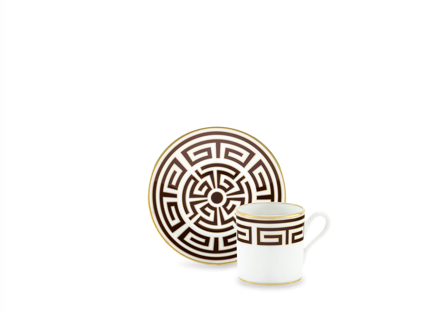 Labirinto Ebano Espresso Cup + Saucer by Ginori 1735