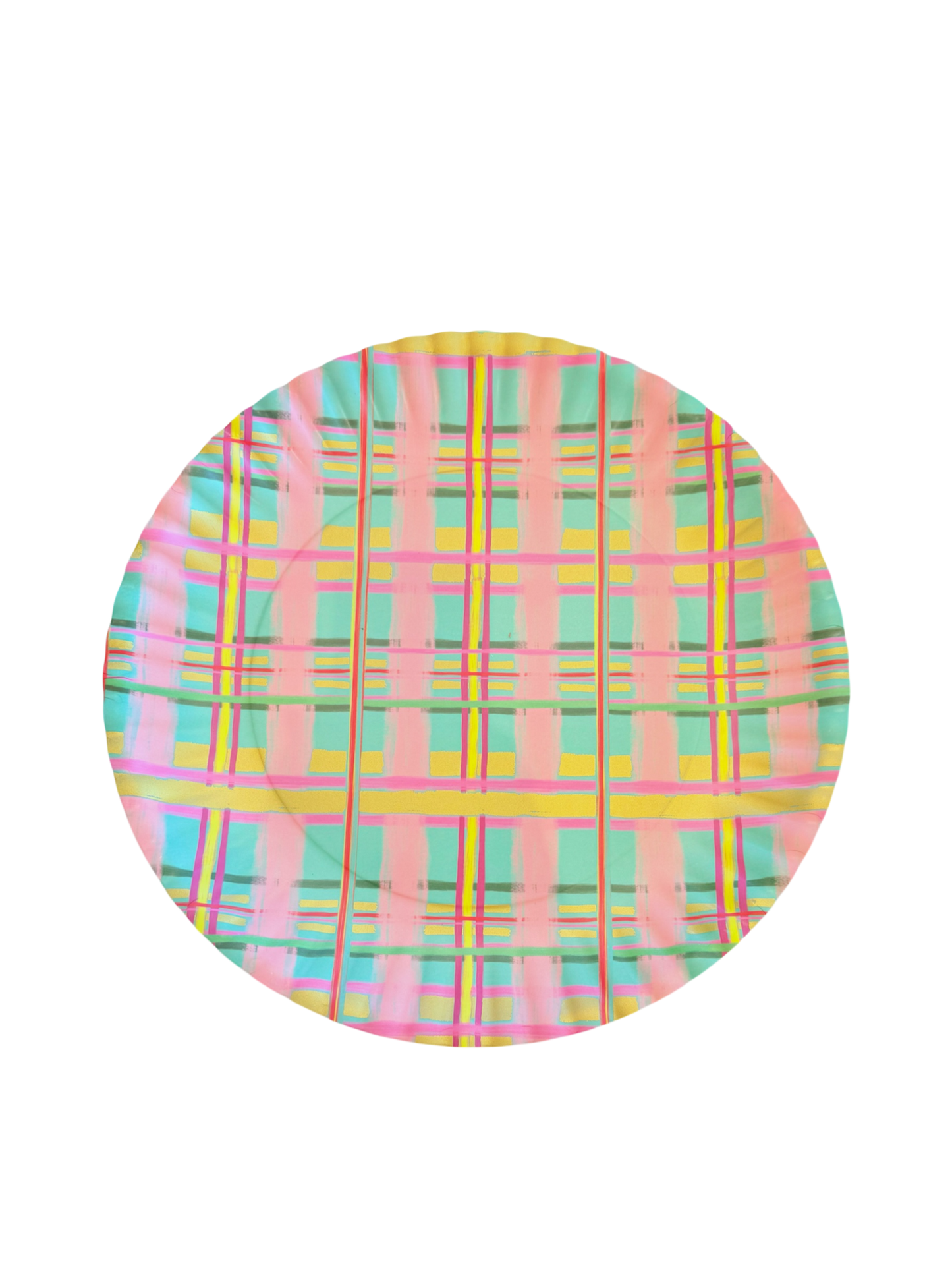 Festive Plaid Melamine Platter