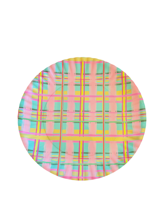 Festive Plaid Melamine Platter