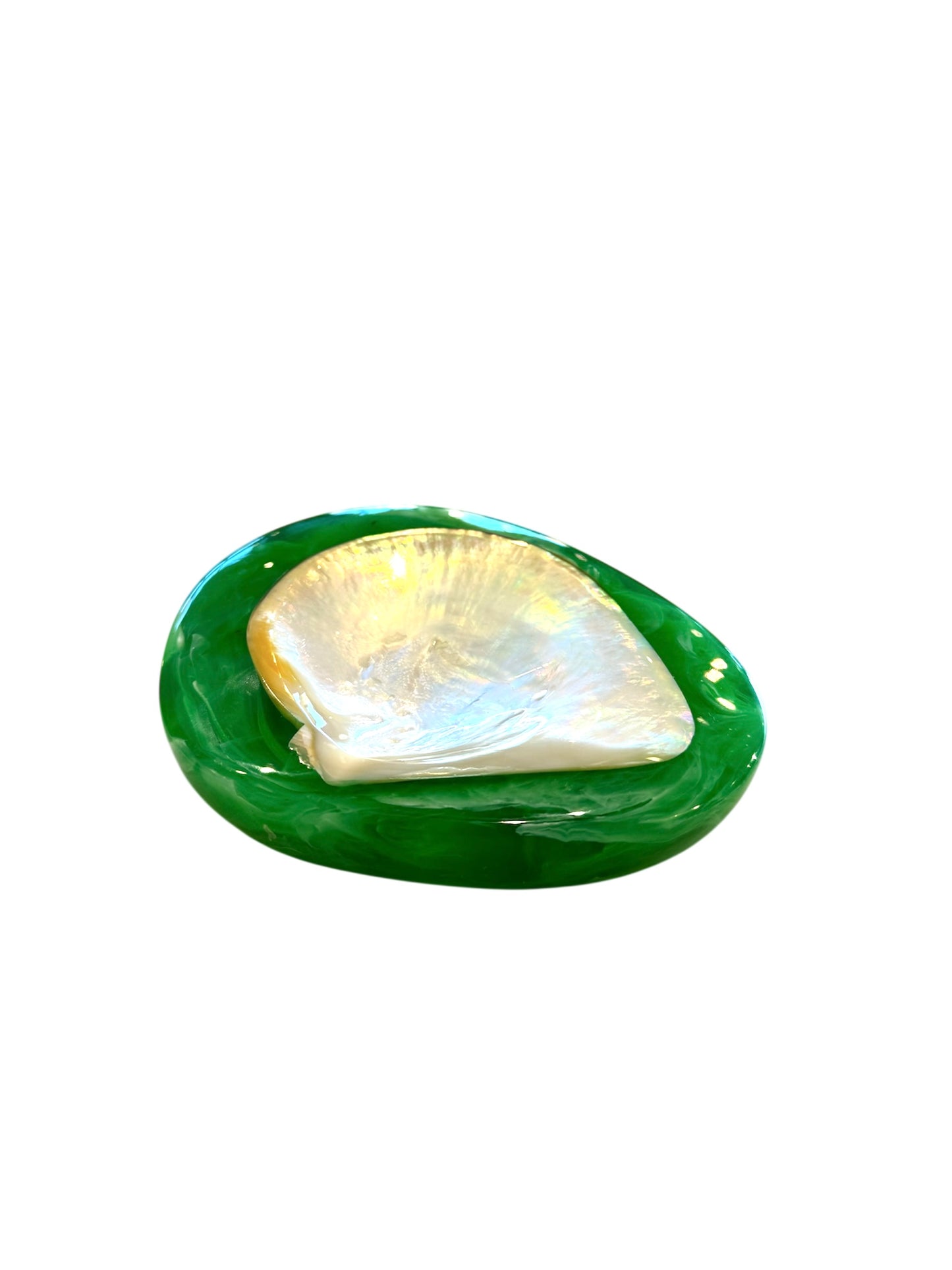 Round Caviar Server Green