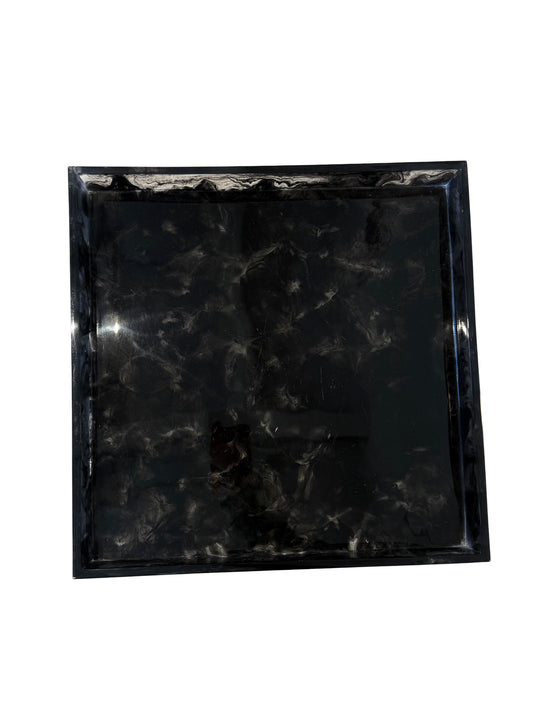 Black Marble Resin Tray