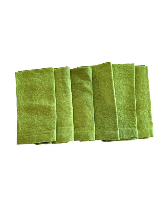 S/6 Kiwi Everyday Linen Napkins
