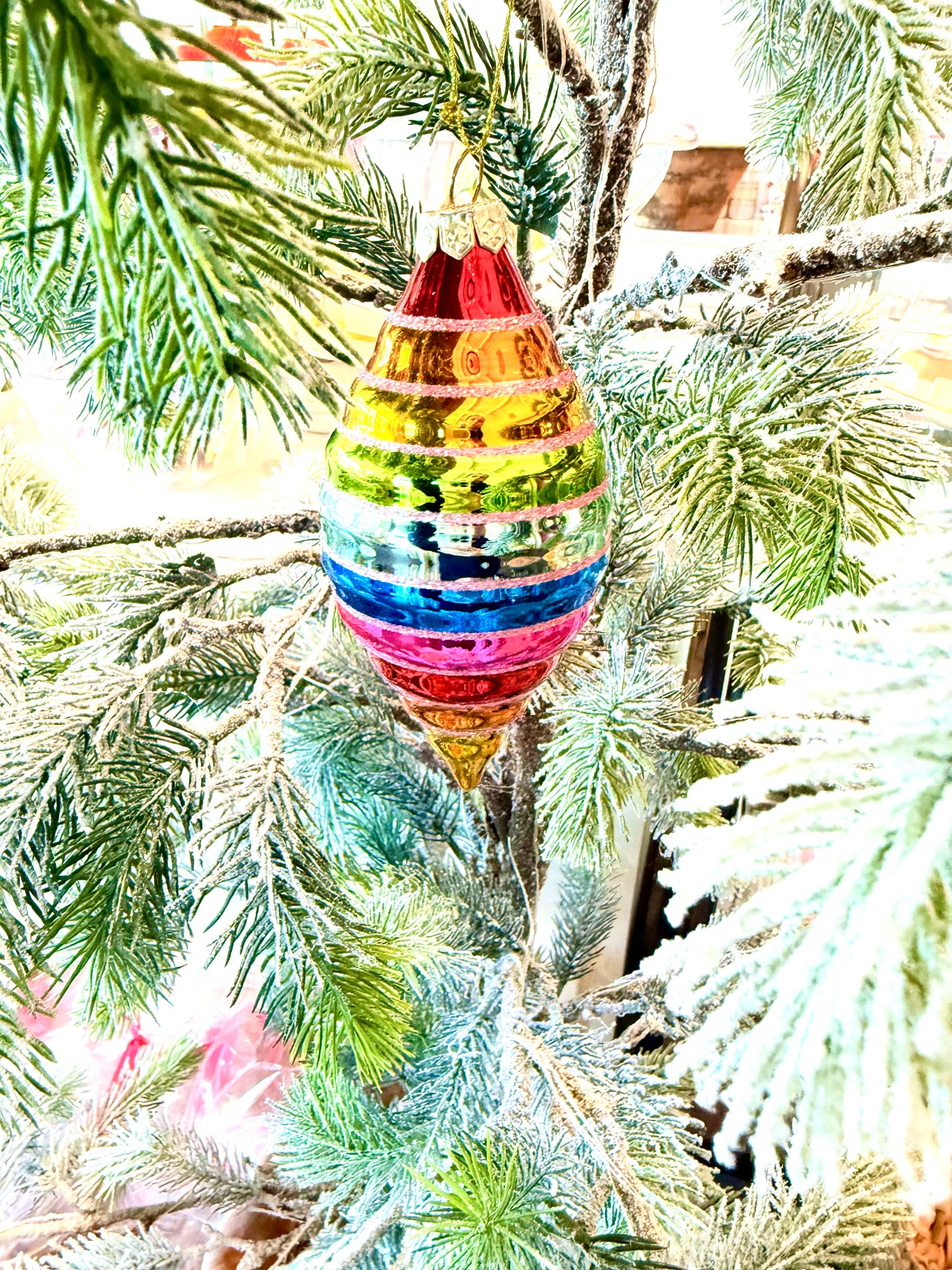 Rainbow Glass Ornament
