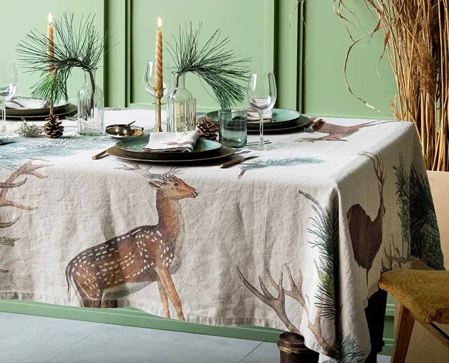 Wild Animals Linen Tablecloth
