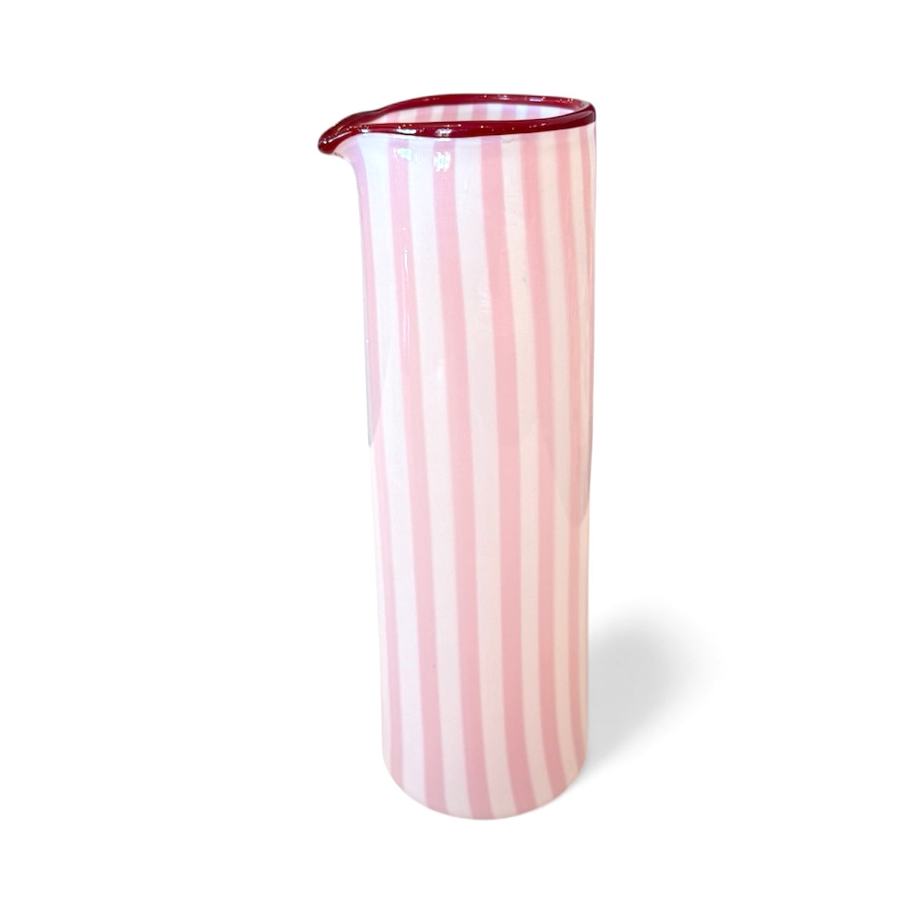 Venetian Pink Striped Carafe