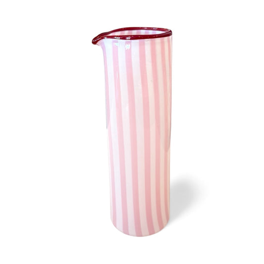 Venetian Pink Striped Carafe