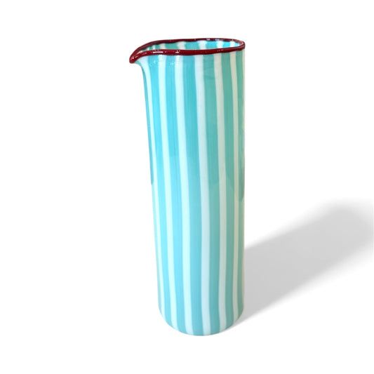 Venetian Blue Striped Carafe