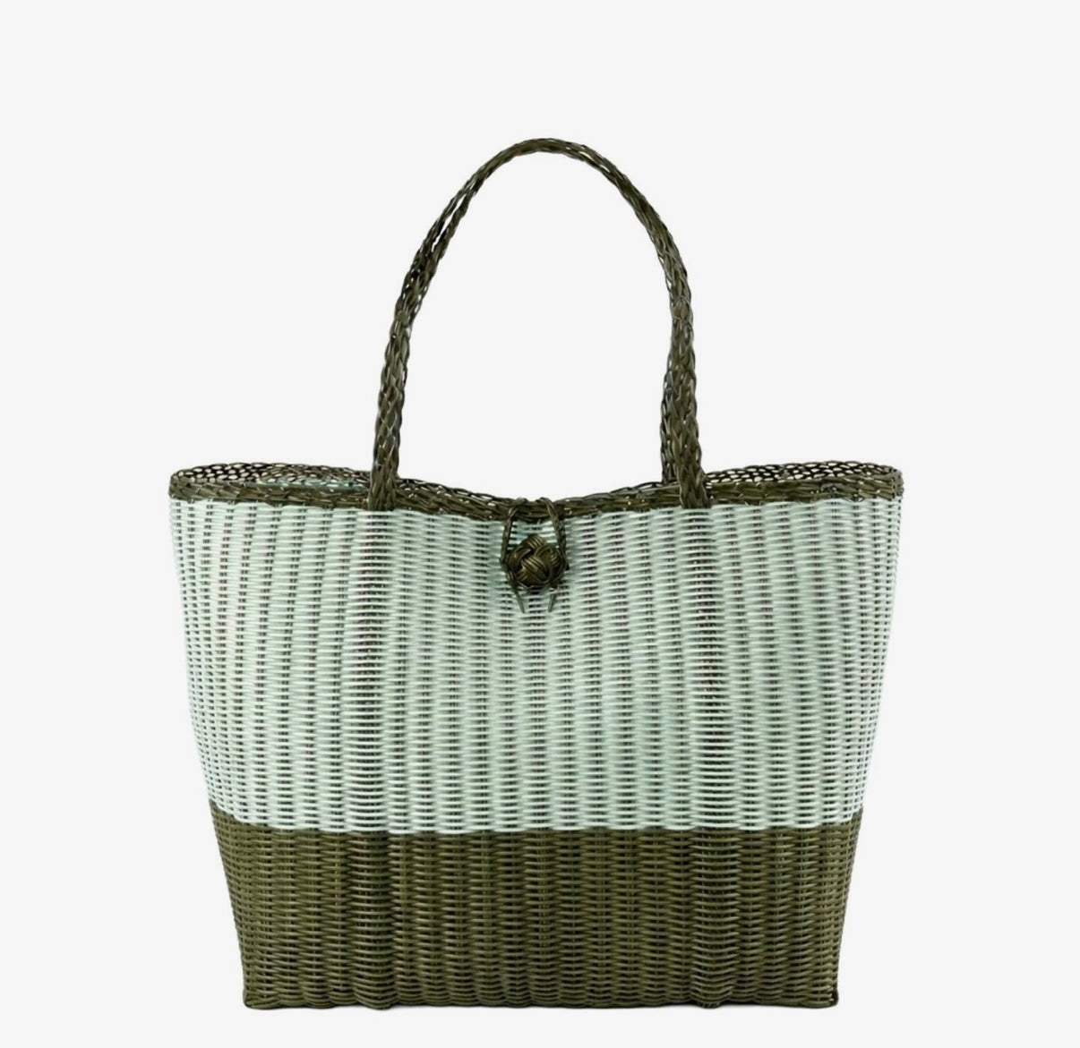 The Lilley Line Medium Market Bag in Rothko Sea Glass, Olive