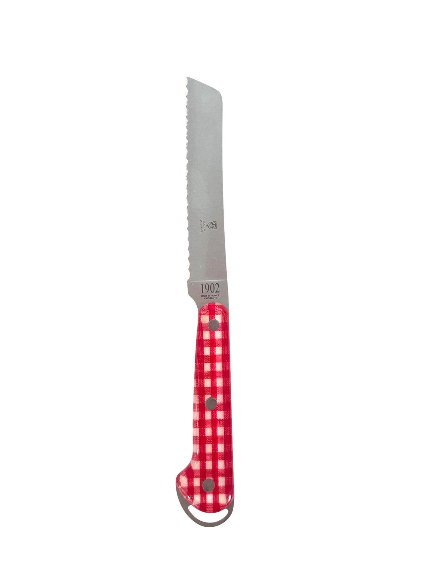 Dozorme 1902 Vichy Serrated Knife- Red Plaid