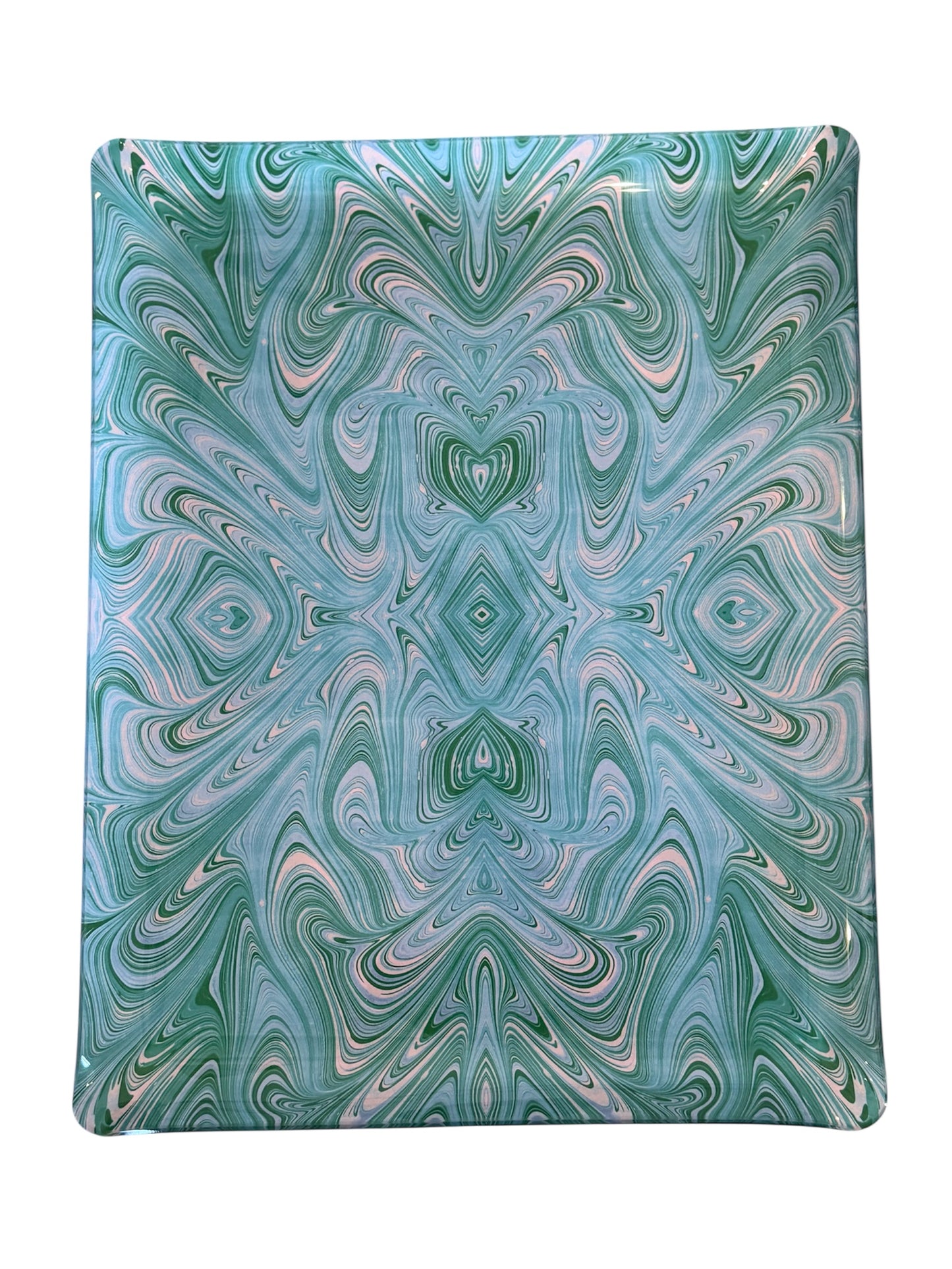 Blue Marbled Acrylic Tray